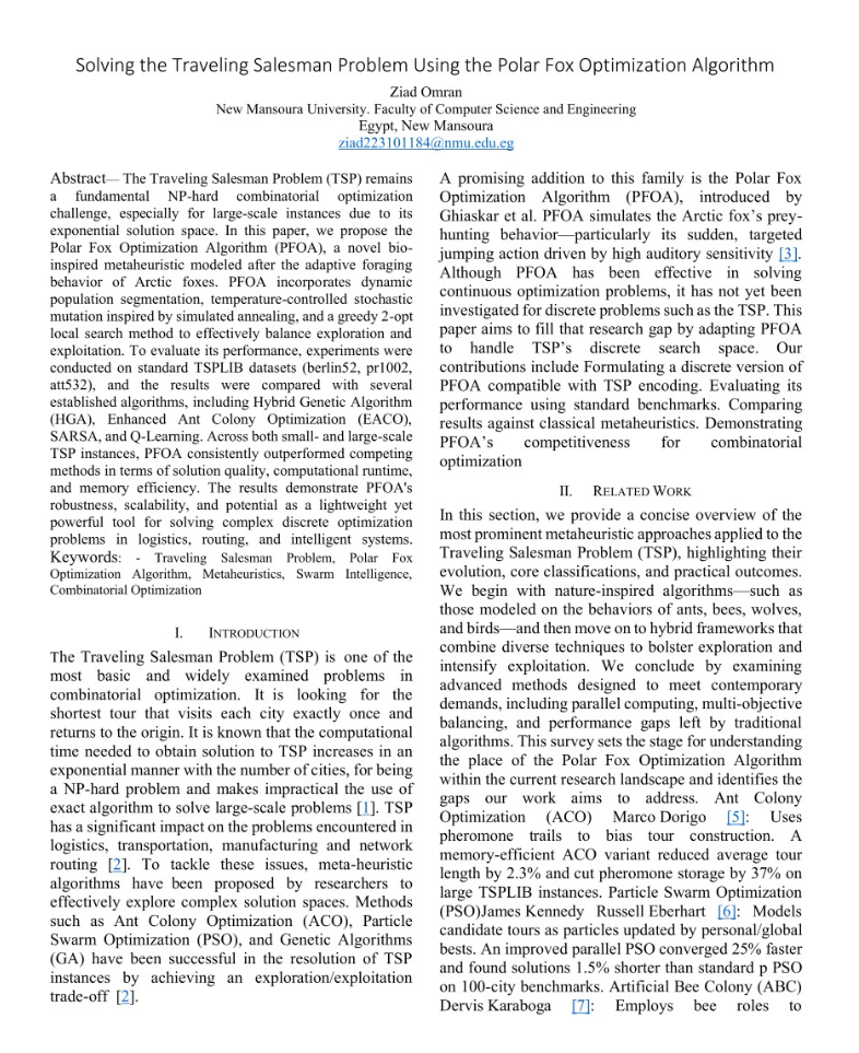 Research Paper - TSP with PFOA